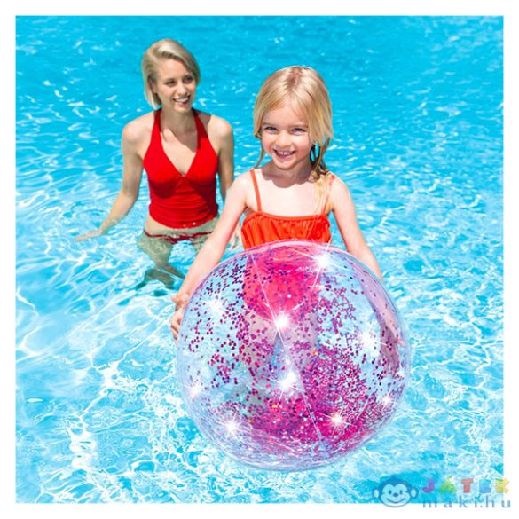 Intex: Átlátszó Csillámos Strandlabda - 51 Cm, Kétféle (Intex, 58070NP)
