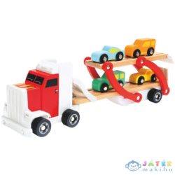   Fa Autószállító Kamion Kocsikkal 37Cm-Es (Bino Toys, 84095)