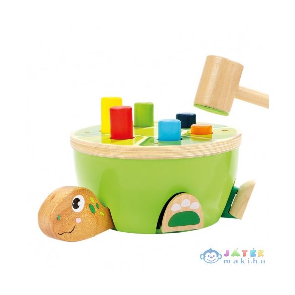 Teknős Alakú Fa Kalapácsjáték (Bino Toys, 82135)