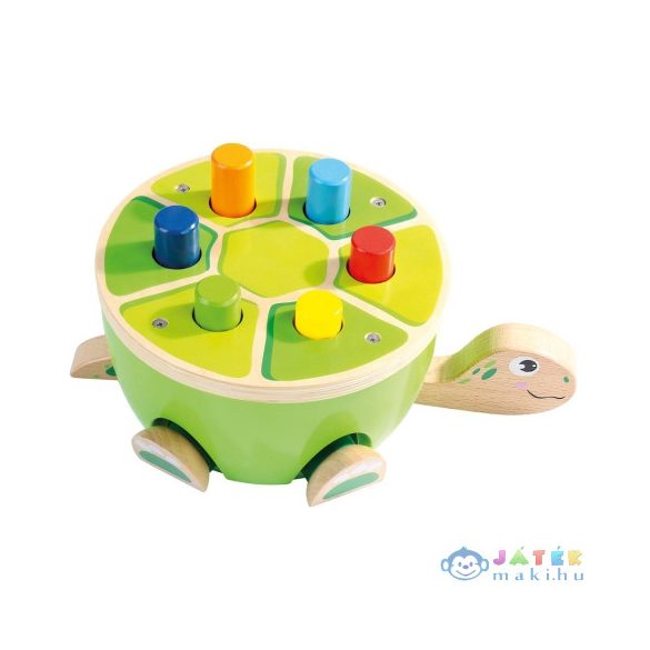 Teknős Alakú Fa Kalapácsjáték (Bino Toys, 82135)