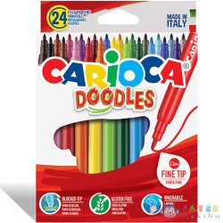   Doodles Hosszú Hegyű Filc 24Db-os Szett - Carioca (Carioca, 42315)