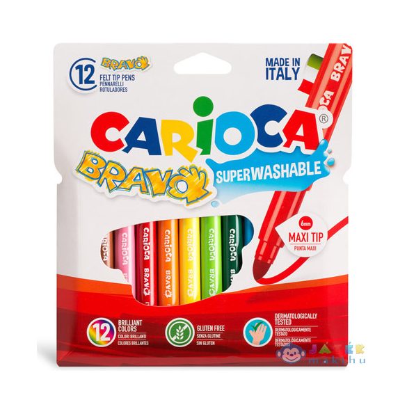 Színes Maxi Filctoll 12 Db-os - Carioca (Carioca, 42755)