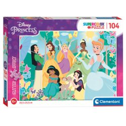   Disney Hercegnők Csillogós 104 Db-os Puzzle - Clementoni (Clementoni, 20346)