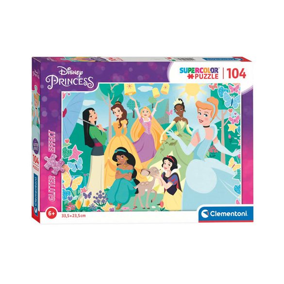 Disney Hercegnők Csillogós 104 Db-os Puzzle - Clementoni (Clementoni, 20346)