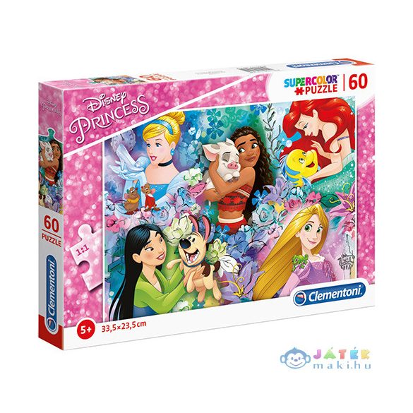 Disney Hercegnők És Kedvenceik Supercolor Puzzle 60Db-os - Clementoni (Clementoni, 26995)