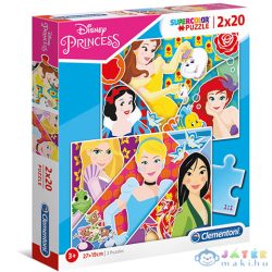   Disney Hercegnők Supercolor 2 Az 1-Ben Puzzle 2X20Db-os - Clementoni (Clementoni, 24766)