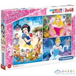   Disney Hercegnők Supercolor 3 Az 1-Ben Puzzle 3X48Db-os - Clementoni (Clementoni, 25211)