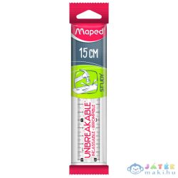   Maped: Study Unbreakable Törhetetlen, Műanyag Vonalzó, 15 Cm (Corwell, IMA245320)