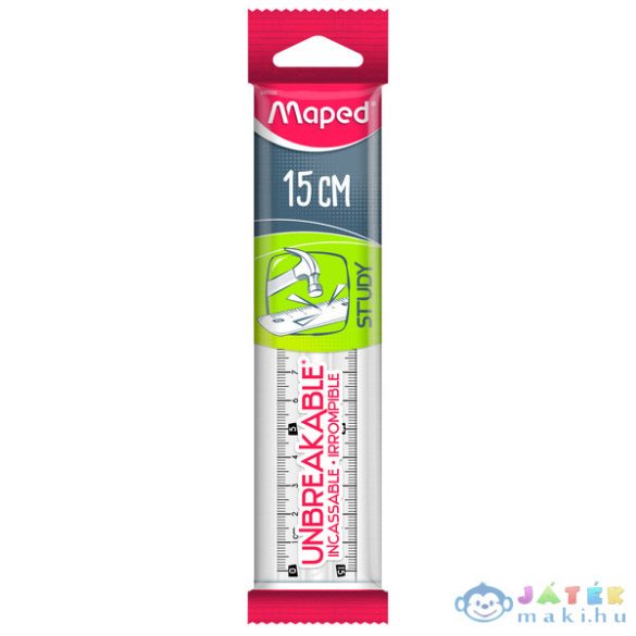 Maped: Study Unbreakable Törhetetlen, Műanyag Vonalzó, 15 Cm (Corwell, IMA245320)