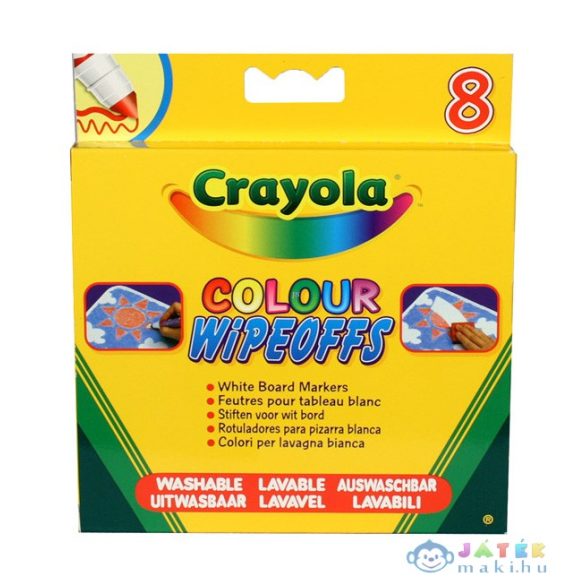 Crayola: 8 Db Lemosható Vastag Filctoll Fehér Táblára (Crayola, 8223)