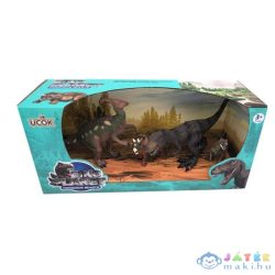   Dinoszaurusz Szett - T-Rex, Velociraptor, Paraszaurolofusz, Triceratopsz (Cyber Toys, CYB207960)