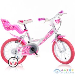   Little Heart Rózsaszín-Fehér Kerékpár 16-os Méretben (Dino Bikes, 164RN-05LH)