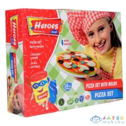   Play-Dough: Heros Pizzakészítő Gyurmaszett 18Db-os 4-Féle Gyurmával (ER Toys, ERN-540)