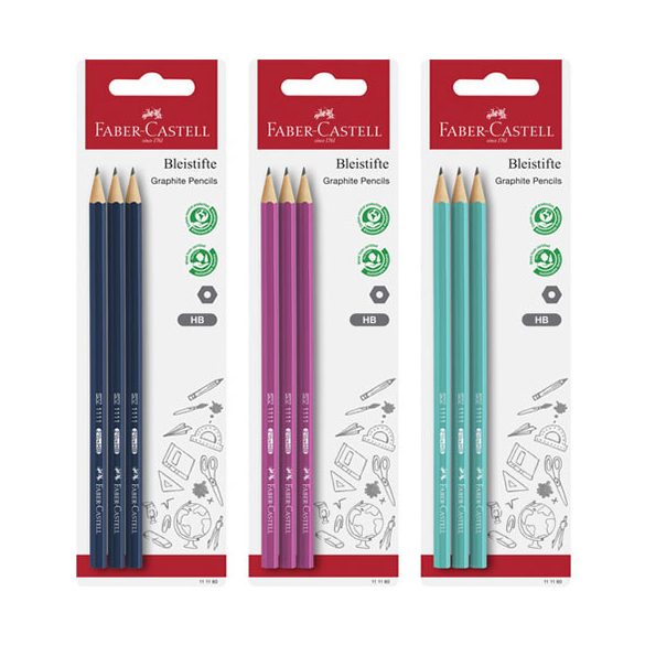 Faber-Castell: Grafit Ceruza 1111 Hb 3Db-os Szett Háromféle Változatban (Faber-Castell, 111180)