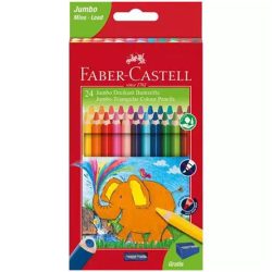   Faber-Castell: Jumbo 24Db-os Háromszögletű Színes Ceruza Szett Hegyezővel (Faber-Castell, 116524)