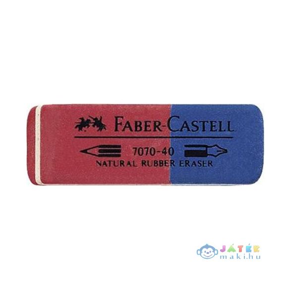 Faber-Castell: Kaucsuk Radír Kék/Piros Ceruzához És Tollhoz (Faber-Castell, 7070-40)