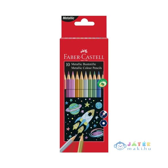 Faber-Castell: Színes Ceruza Készlet 10Db-os Fémes Színek (Faber-Castell, 201583)