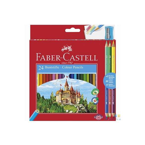 Faber-Castell: Színesceruza Készlet 24+3 Db (Faber-Castell, 110324)