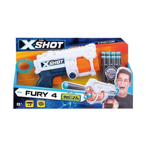 Zuru: Xshot Fury 4 Lövetű Szivacslövő Fegyver (Formatex, XSH36377)