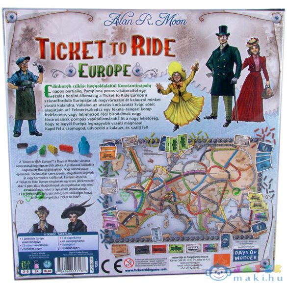 Ticket To Ride Europe - Vasúti Társasjáték (Gamer, 920-182)