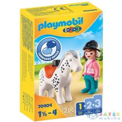 Playmobil 1.2.3: Lovasnő Lóval 70404 (geobra, 70404)
