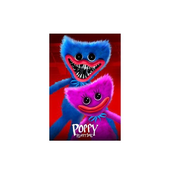 Poppy: Playtime Huggy Wuggy És Missy Kissy Takaró - 130 X 170 Cm (Halantex, PPT-1306FB)