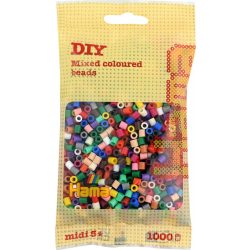   Hama Vasalható Gyöngy - 1000 Db-os Élénk Vegyes (22 Szín) Midi (HAMA 20767)
