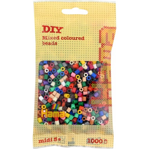 Hama Vasalható Gyöngy - 1000 Db-os Élénk Vegyes (22 Szín) Midi (HAMA 20767)