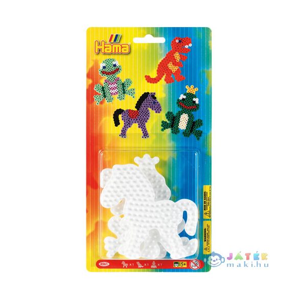 Hama: Vasalható Gyöngy Póni-Béka-Dinó Tábla Szett 3Db-os Midi (Hama, 4561)