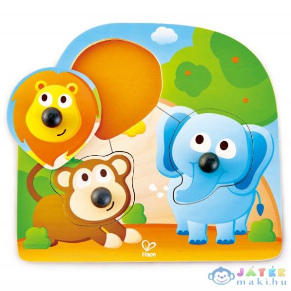 Hape Fogantyús Puzzle - Bébi Vadállatok (Hape, HP E1310A)