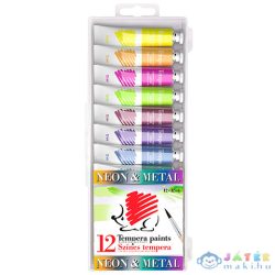   Ico: Süni Tempera Metál És Neon Színek 12Db-os Csomag 12Ml-Es Tubusok (ICO, 7270143001-556848)