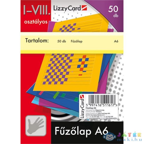 Fűzőlapok - A6-os (Lizzy Card, 218)
