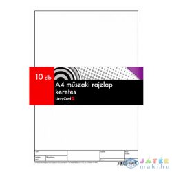 Keretes, 10 Darabos Műszaki Rajzlap - A4 (Lizzy, 516)