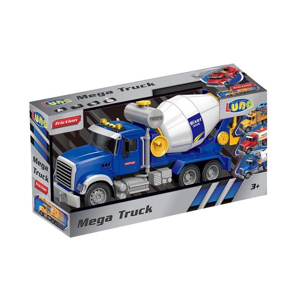 Mega Truck: Betonmixer Teherautó Fénnyel És Hanggal 40X14X21Cm (Luna, 000621865)