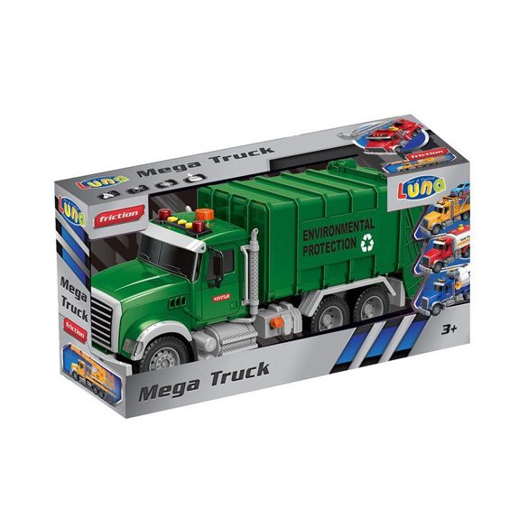 Mega Truck: Szelektív Hulladékszállító Kamion Fénnyel És Hanggal 40X14X21Cm (Luna, 000621866)