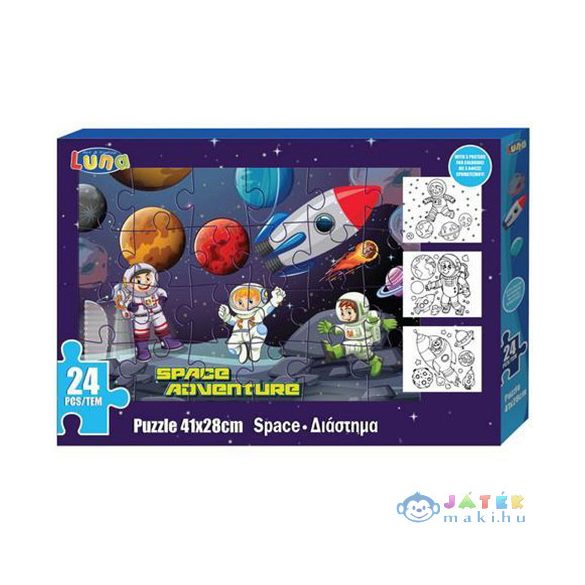 Világűr Puzzle 24Db-os És Három Színezhető Poszter (Luna, 621591)