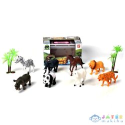   Afrikai Állatok Játékszett Pálmafákkal (Magic Toys, MKM611185)