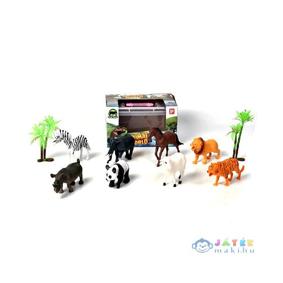 Afrikai Állatok Játékszett Pálmafákkal (Magic Toys, MKM611185)