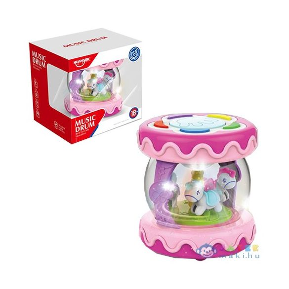 Asztali Körhinta Fény És Hang Effektekkel Pink Színben (Magic Toys, MKJ743002)