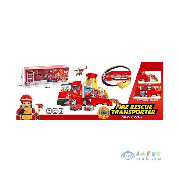 Átalakítható Tűzoltósági Kamion Szett Funkciókkal (Magic Toys, MKL302270)