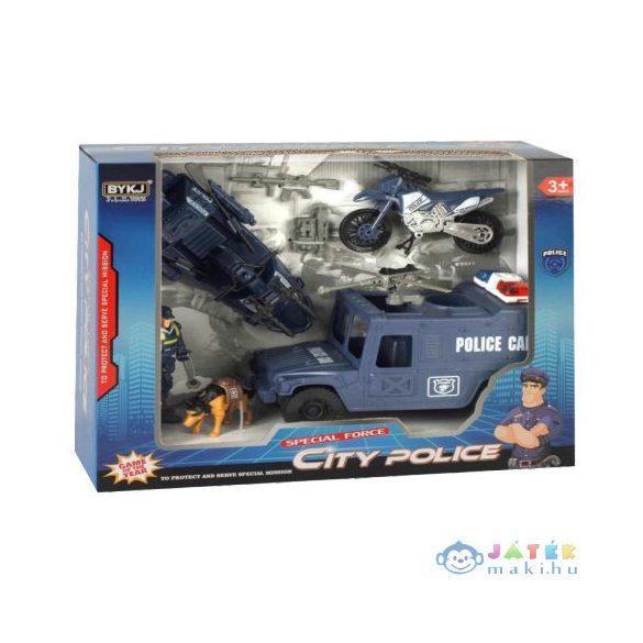 City Police Nagy Rendőrségi Akció Játékszett Járművekkel És Figurákkal (Magic Toys, MKK124800)