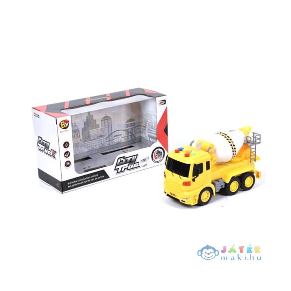 City Truck: Betonkeverő Teherautó Fénnyel És Hanggal (Magic Toys, MKL175235)