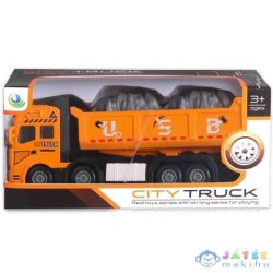   City Truck: Négytengelyes Fém Teherautó Modell Billencses Felépítménnyel - Fénnyel És Hanggal (Magic Toys, MKL261068)