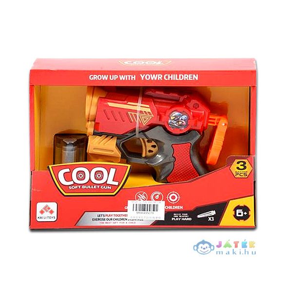 Cool Szivacslövő Fegyver Piros Színben (Magic Toys, MKK495078)