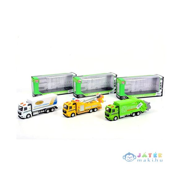 Hátrahúzós Teherautók Háromféle Változatban (Magic Toys, MKK407589)