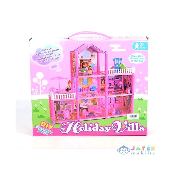 Holiday Villa Építsd Magad Pink Babaház Játékszett (Magic Toys, MKL528530)