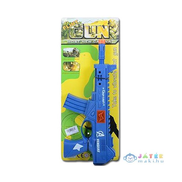 Katonai Fegyver Kék Színben Vibráló Funkcióval 30Cm (Magic Toys, MKK139830)