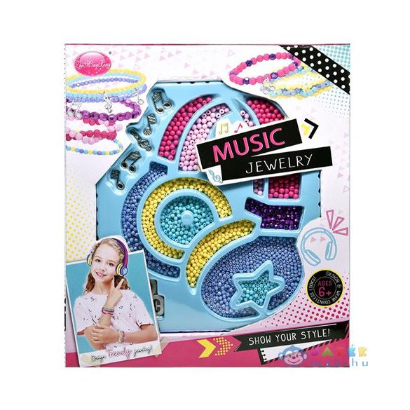 Music Jewerly Ékszerkészítő Szett Hangjegy Medálokkal (Magic Toys, MKM555232)