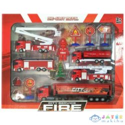   Nagy Tűzoltó Játékszett Járművekkel És Kiegészítőkkel (Magic Toys, MKK098745)
