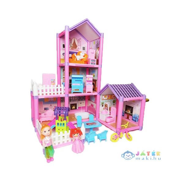 Pink Emeletes Babaház Játékszett (Magic Toys, MKM601537)